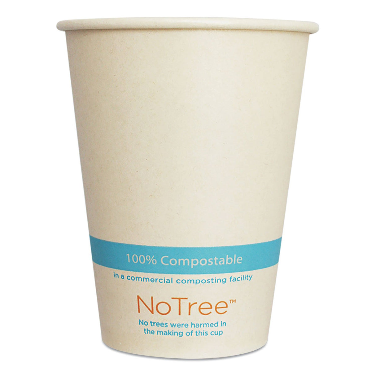 World Centric NoTree Paper Hot Cups, 12 oz, Natural, 1,000/Carton (CUSU12)