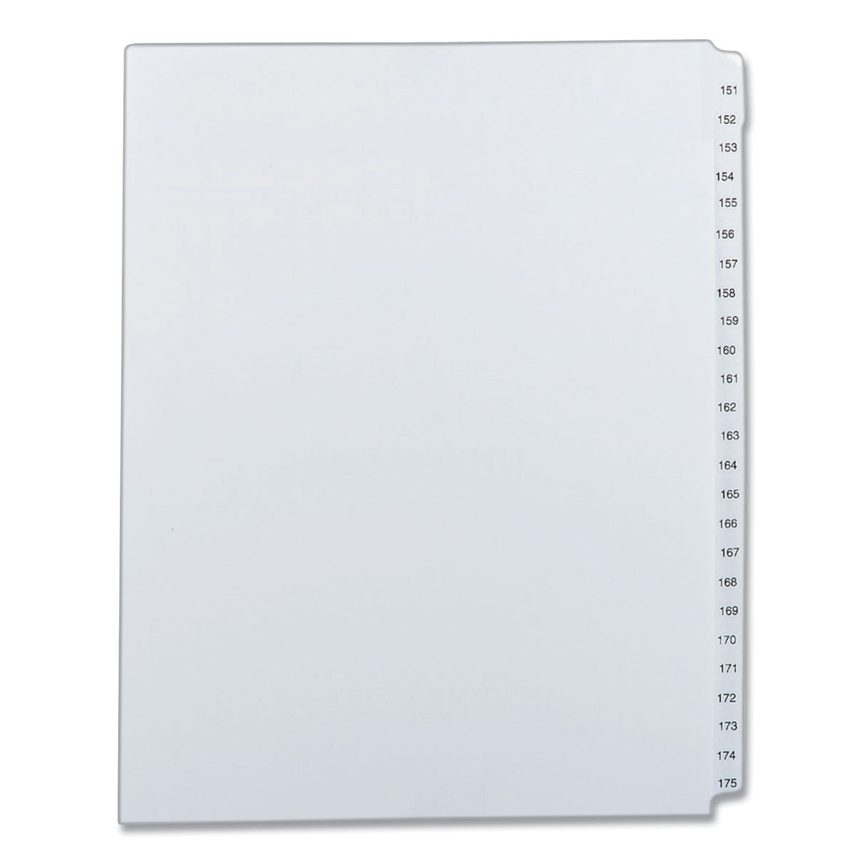 Avery Preprinted Legal Exhibit Side Tab Index Dividers, Allstate Style, 25-Tab, 151 to 175, 11 x 8.5, White, 1 Set (82189)