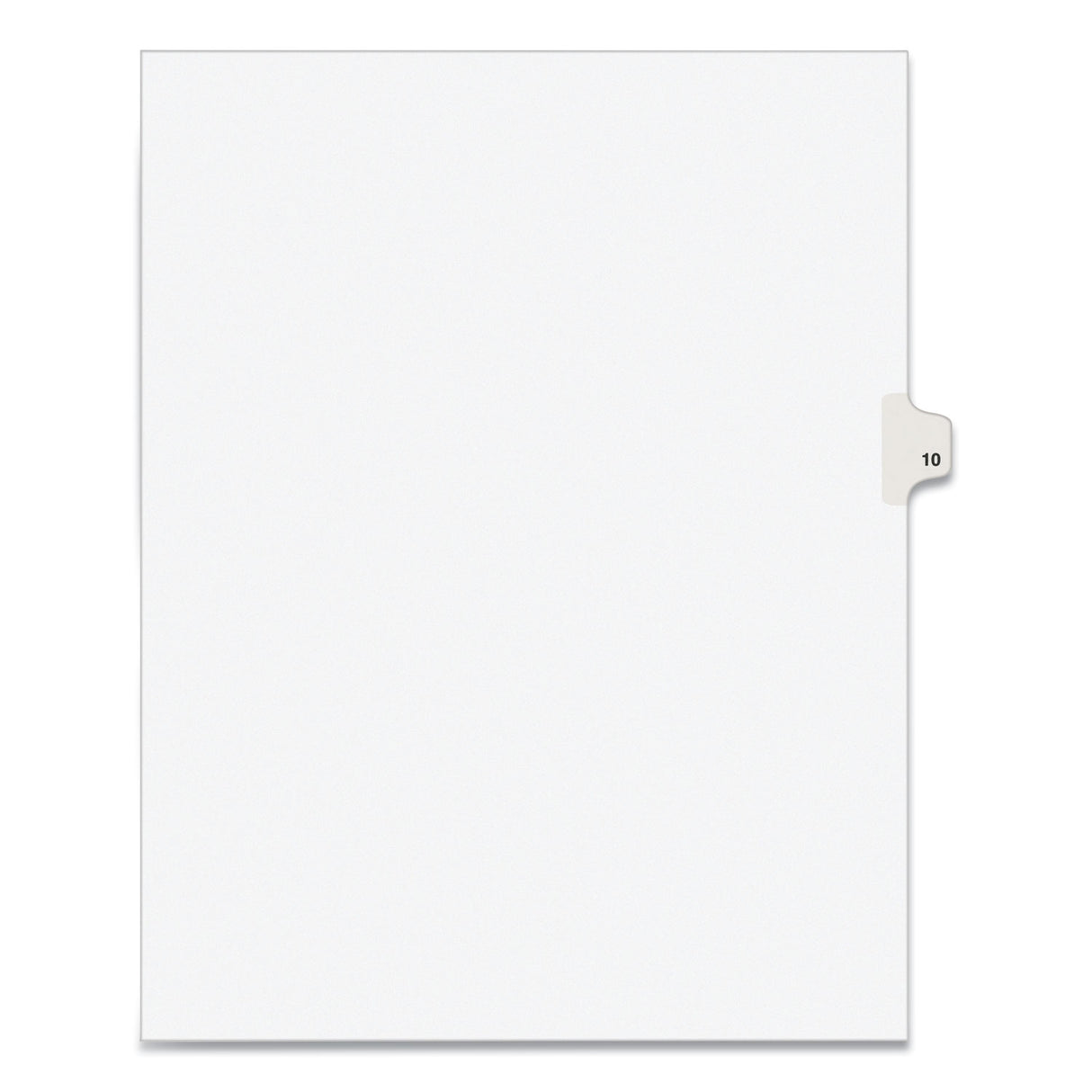 Preprinted Legal Exhibit Side Tab Index Dividers, Avery Style, 10-Tab, 10, 11 x 8.5, White, 25/Pack (11920)
