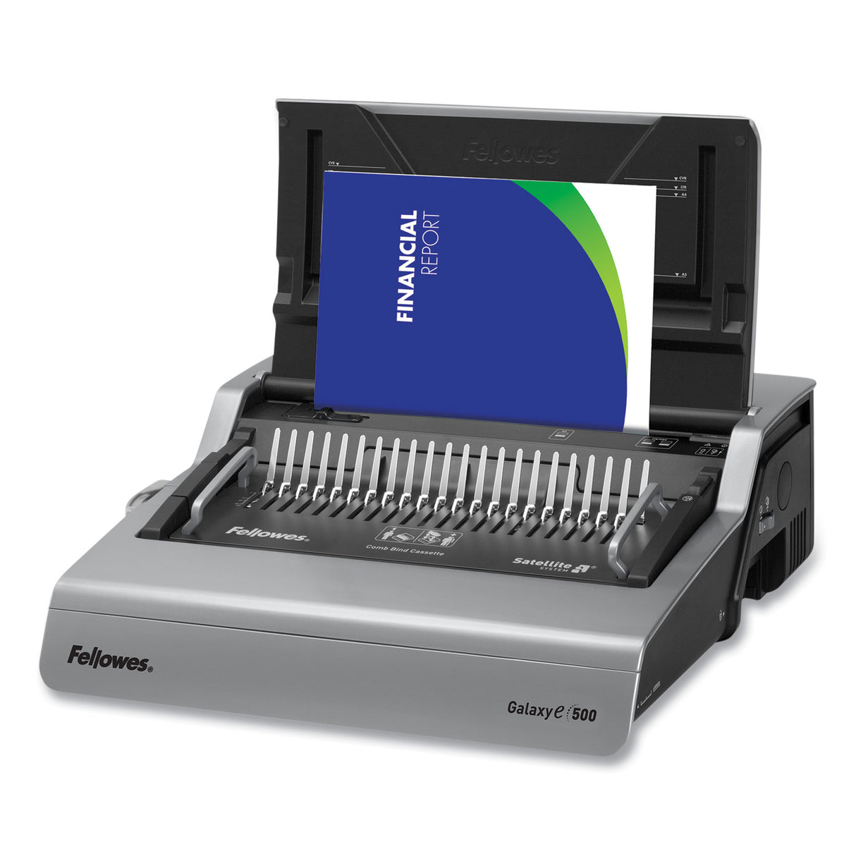 Fellowes Galaxy 500 Electric Comb Binding System, 500 Sheets, 19.63 x 17.75 x 6.5, Gray (5218301)
