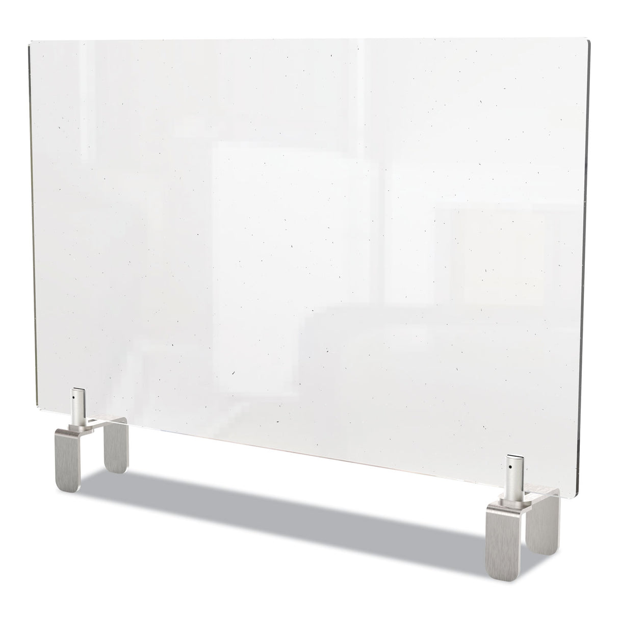 Ghent Clear Partition Extender with Attached Clamp, 42 x 3.88 x 24, Thermoplastic Sheeting (PEC2442A)