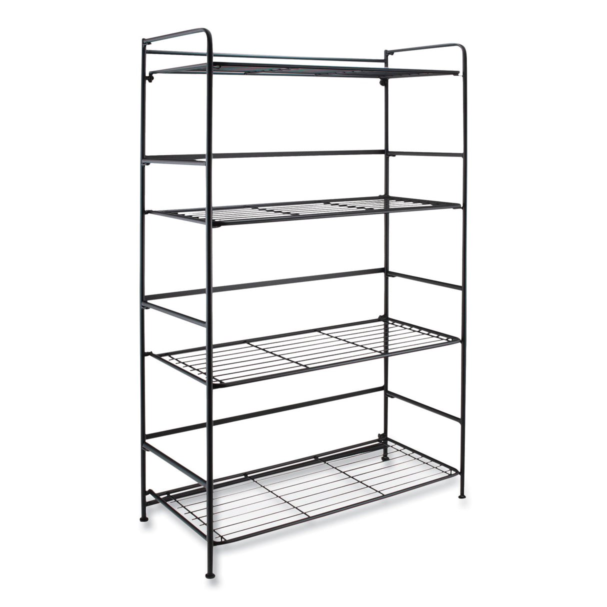 Advantus FlipShelf Four-Shelf Unit, 26.5w x 12d x 43h, Black (38701)