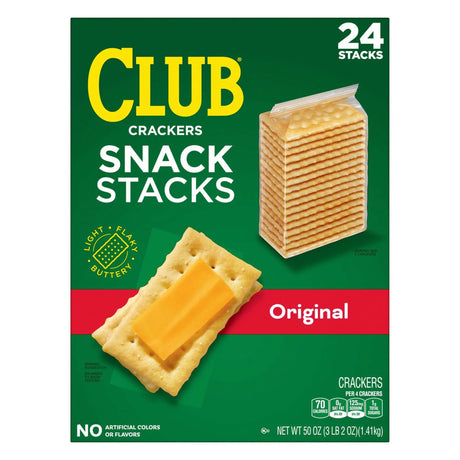 Keebler Club Cracker Snack Stacks (24-Pack) | Buttery Crackers in Snack Cups Keebler