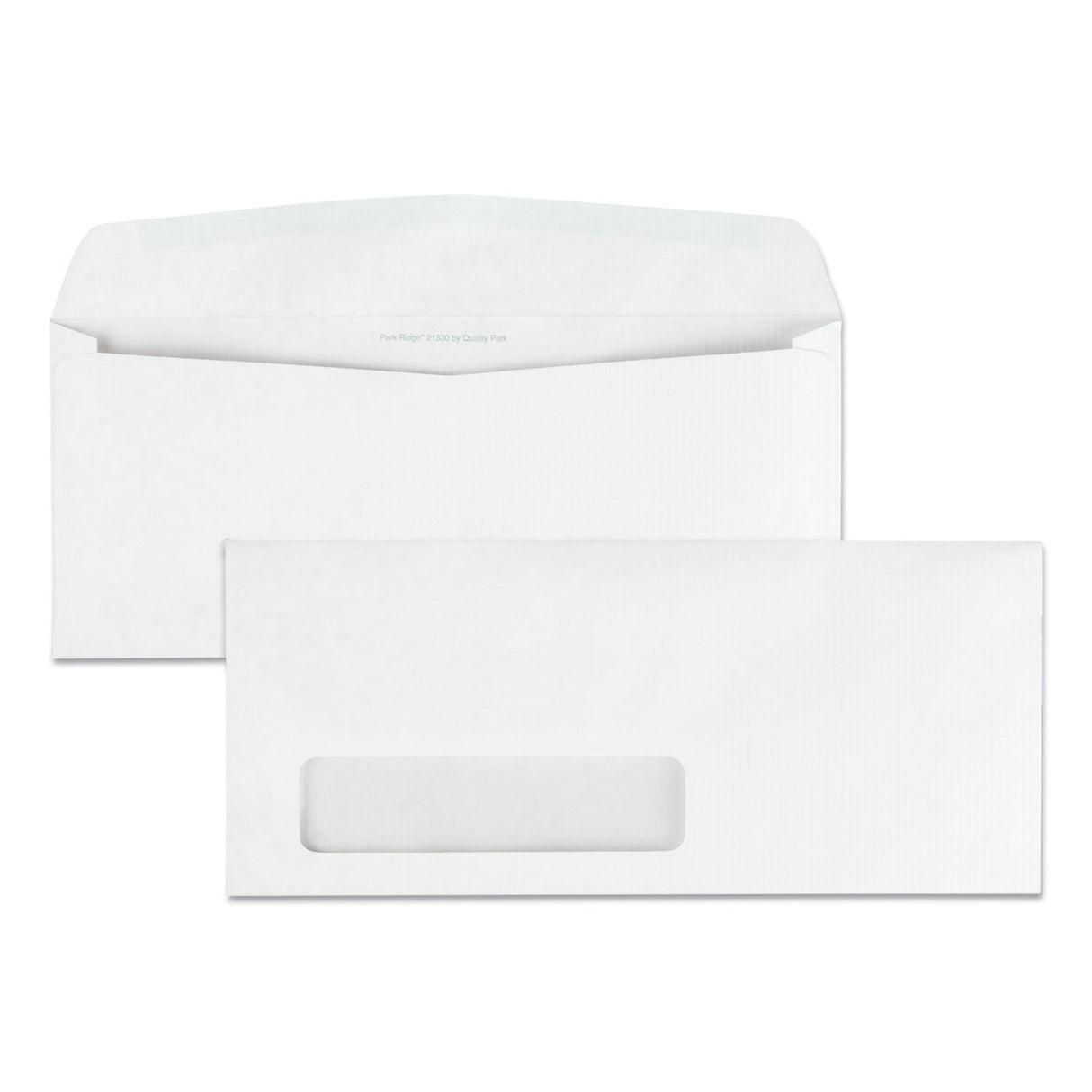 Quality Park Park Ridge Embossed Executive Envelope, Address Window, #10, Commercial Flap, Gummed Closure, 4.13 x 9.5, White, 500/Box (21330)