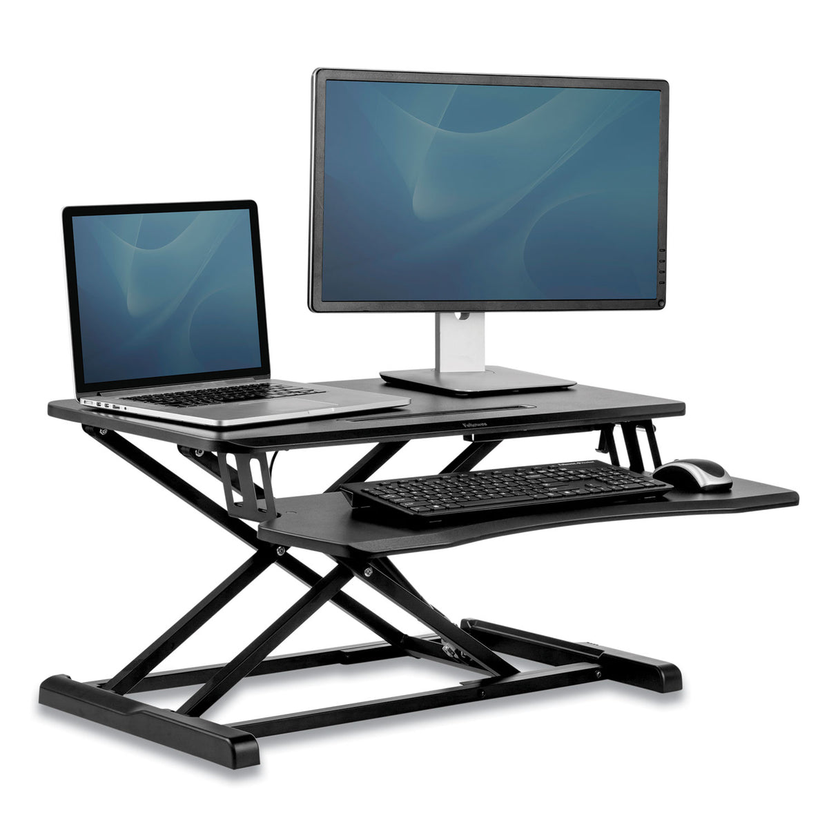Fellowes Corsivo Sit-Stand Workstation, 31.5" x 24.25" x 16", Black (8091001)