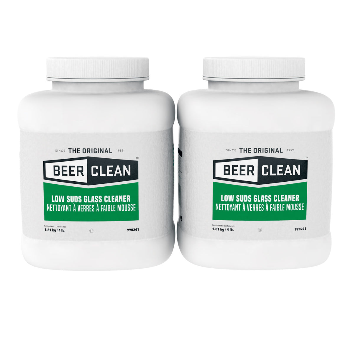 Diversey Beer Clean Glass Cleaner, Unscented, Powder, 4 lb. Container (990241)