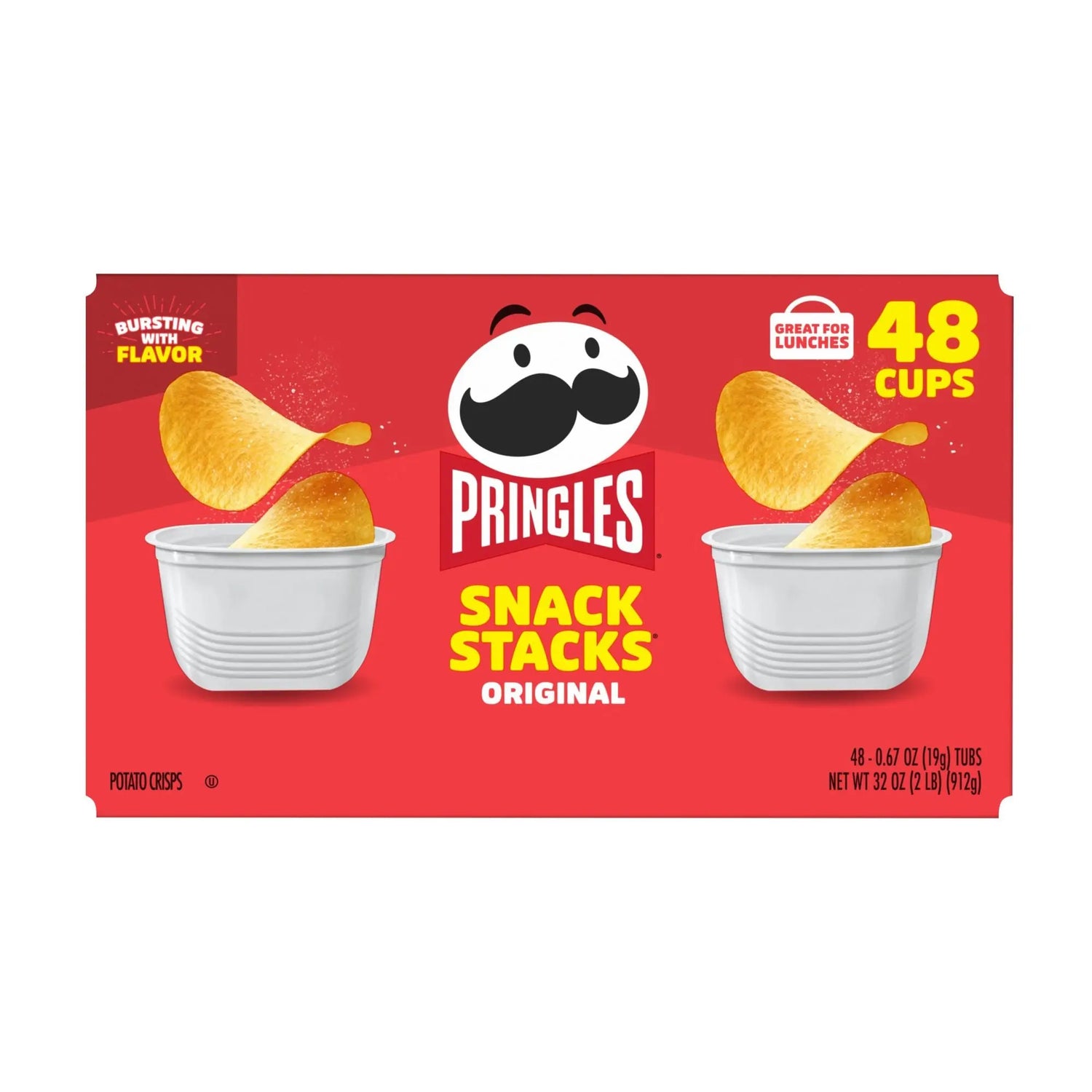 Pringles Snack Stacks (48-Pack) | Original Crisps in Convenient Snack Cups Pringles