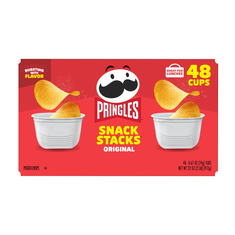 Pringles Snack Stacks (48-Pack) | Original Crisps in Convenient Snack Cups Pringles