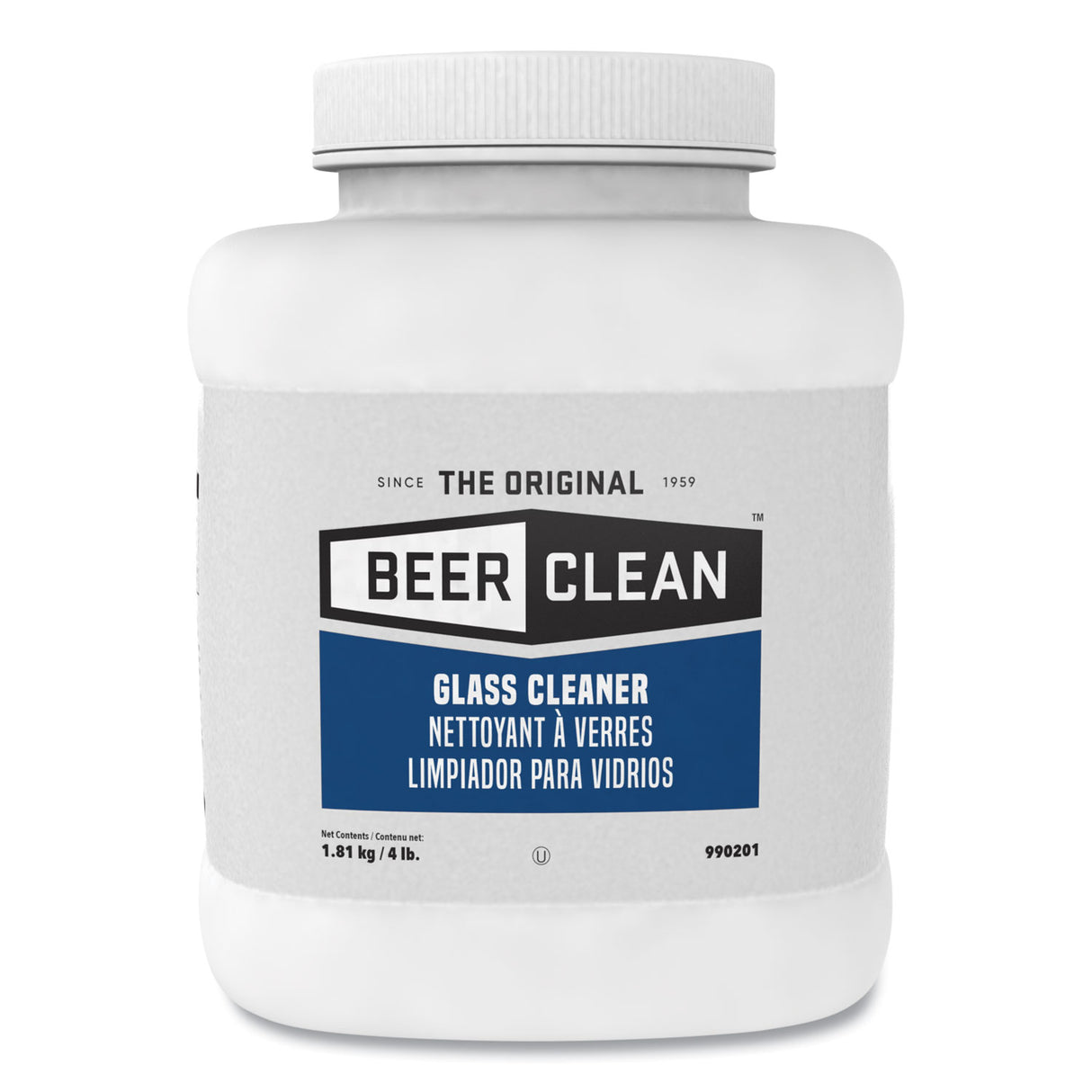 Diversey Beer Clean Glass Cleaner, Unscented, Powder, 4 lb. Container (990201)