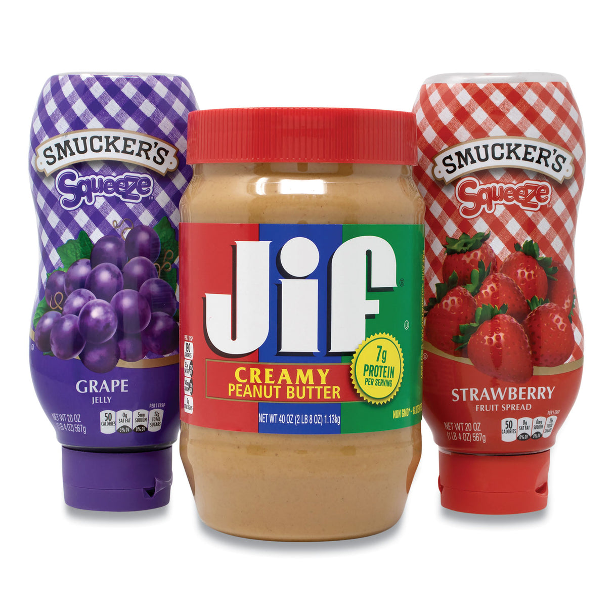 Smucker's Peanut Butter and Jelly Bundle, (2) 40 oz Peanut Butter/(4) 20 oz Jelly, 6/Pack (30700301)