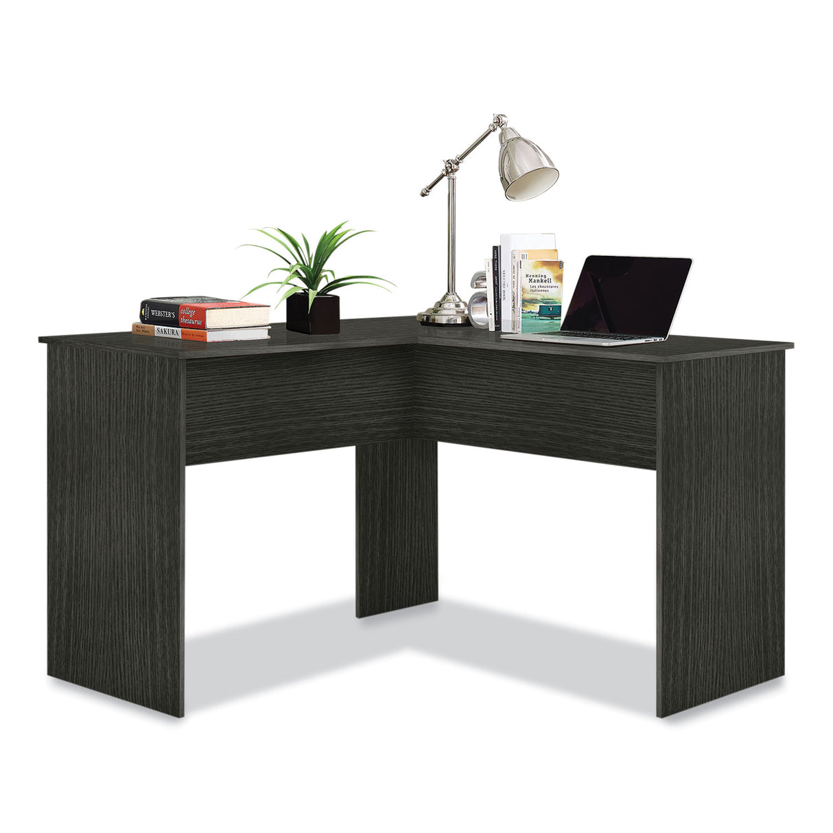 Easy 2 Go Corner Computer Desk, 47.83" x 47.83" x 30.39", Dark Gray (WEOF0152G)