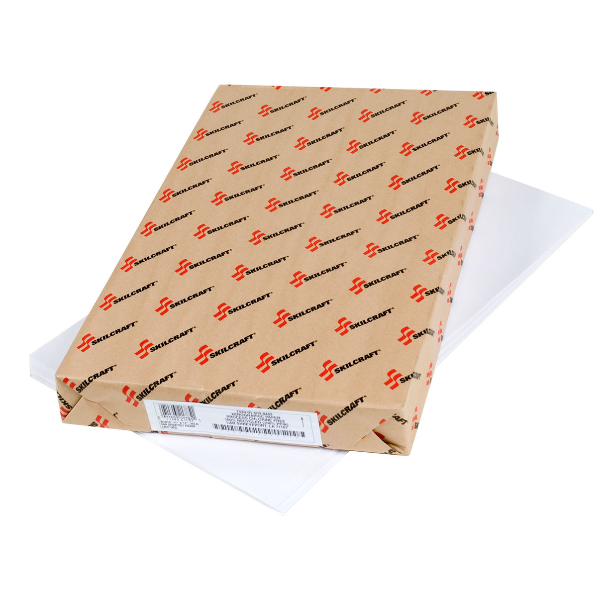 AbilityOne 7530015038453, SKILCRAFT Chlorine Free Copy Paper, 92 Bright, 20 lb Bond Weight, 11 x 17, White, 500 Sheets/Ream, 5 Reams/CT