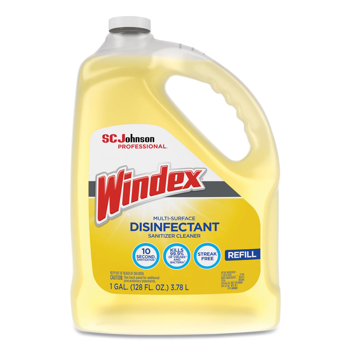 Windex® Multi-Surface Disinfectant Cleaner, Citrus Scent, 1 Gallon Bottle (682265EA)