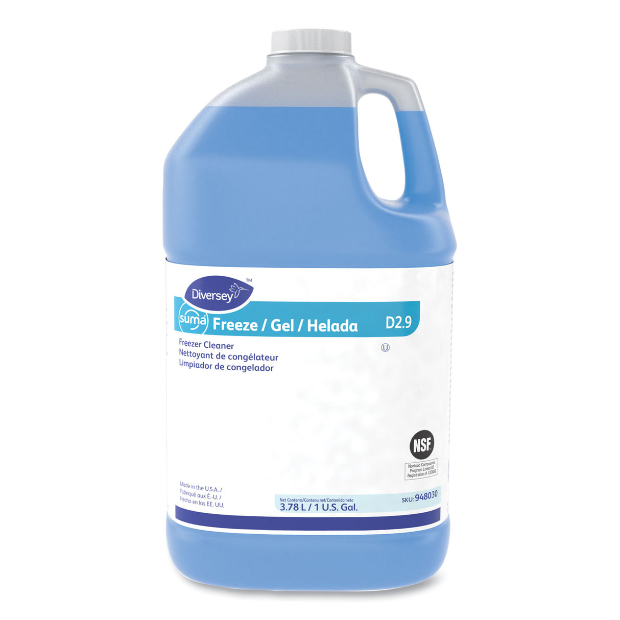 Diversey Suma Freeze D2.9 Floor Cleaner, Liquid, 1 gal, 4/Carton (948030)