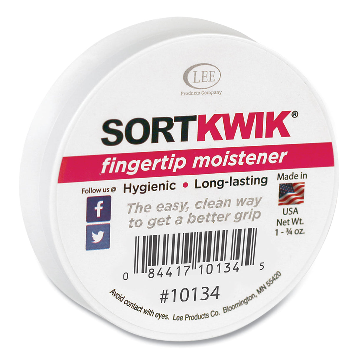 LEE Sortkwik Fingertip Moisteners, 1.75 oz, Pink (10134)