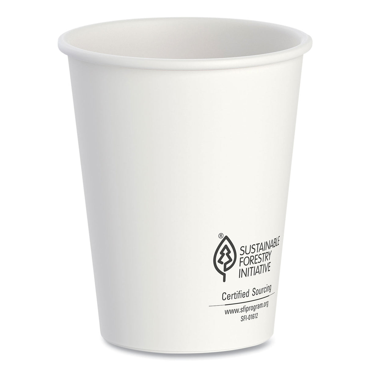 SOLO Thermoguard Insulated Paper Hot Cups, 8 oz, White Sustainable Forest Print, 1,000/Carton (DWTG8WCT)