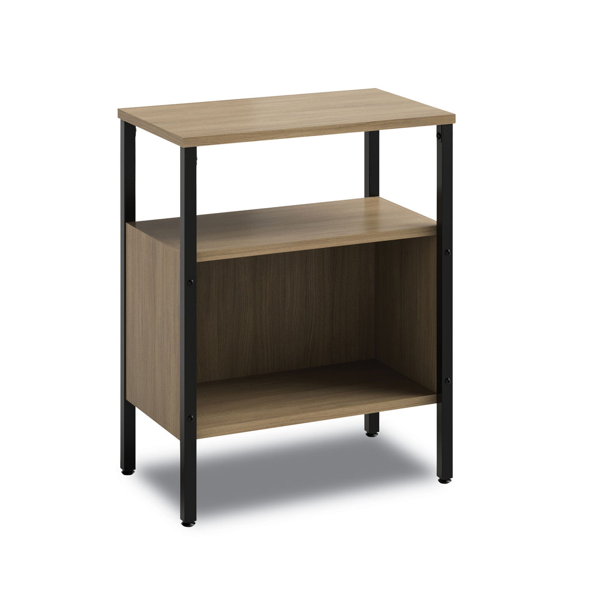 Safco Simple Storage, Two-Shelf, 23.5w x 14d x 29.6h, Walnut (5507BLWL)