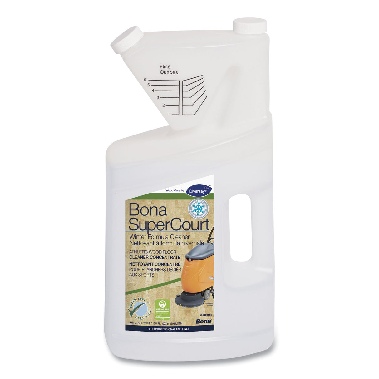 Diversey Bona SuperCourt Winter Formula Cleaner, Unscented, Liquid, 1 gal (101100565)