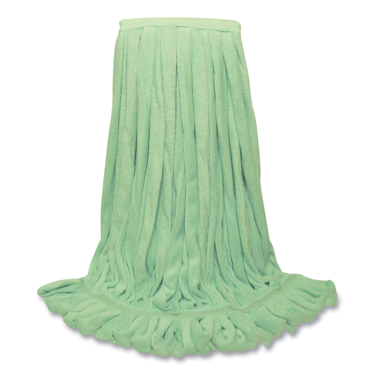 O'Dell EchoFiber Microfiber Loop Mop, Large, Split Microfiber, 16 x 16, 1.5" Headband, Green, 12/Carton (MWTLGNB)