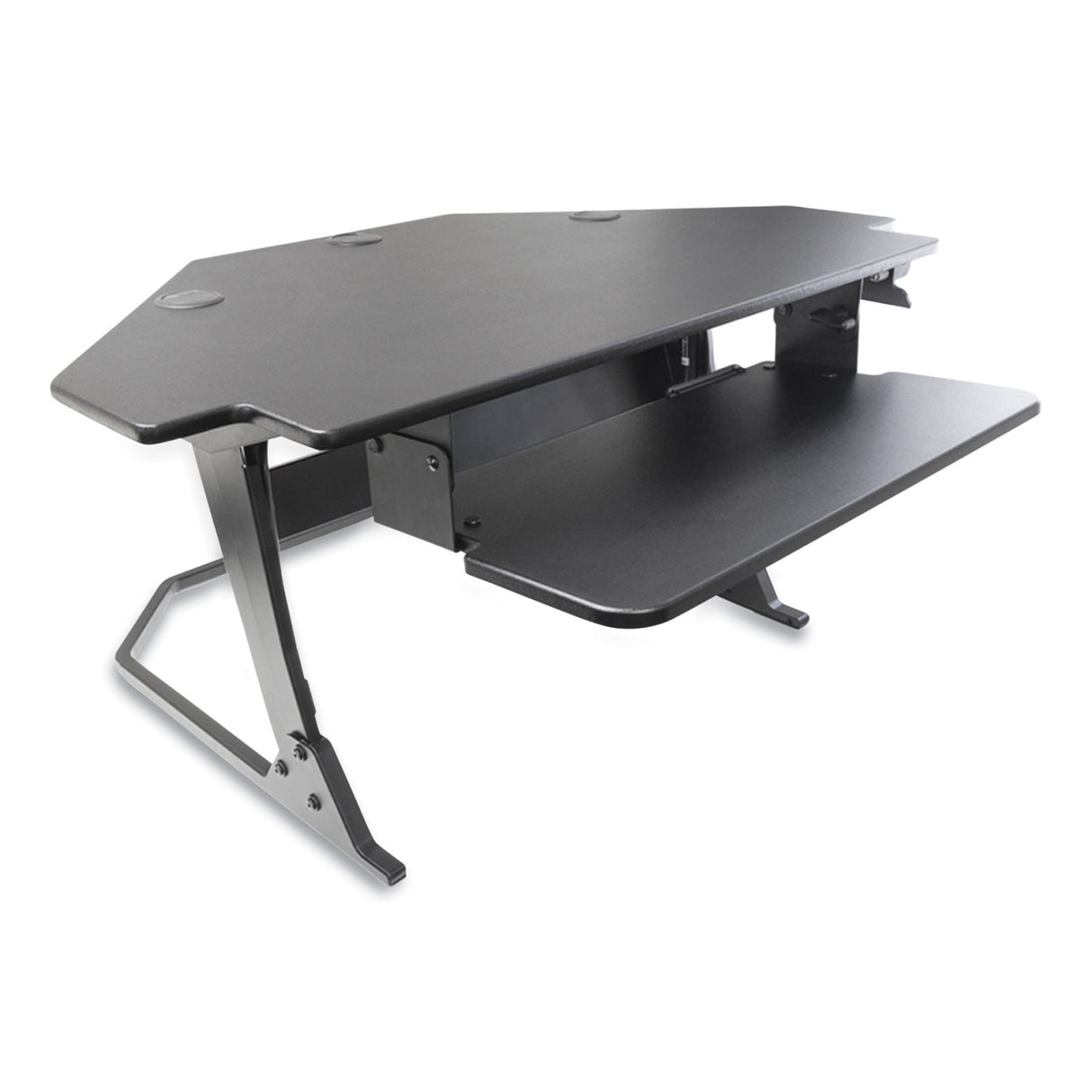 AbilityOne 7110016925299 SKILCRAFT Desktop Sit-Stand Workstation, 42" x 36" x 20", Black