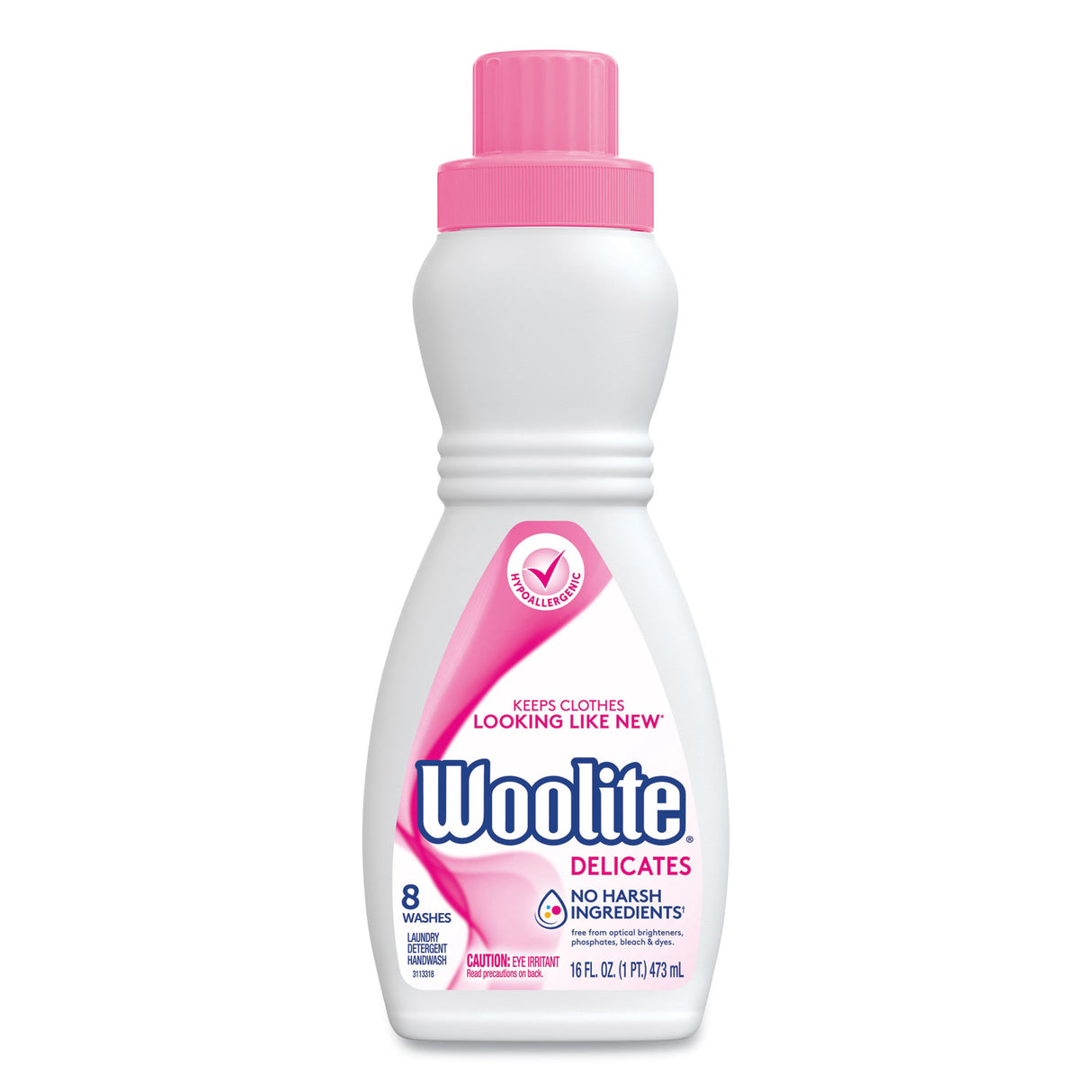WOOLITE Laundry Detergent for Delicates, Light Scent, 16 oz Bottle, 12/Carton (06130CT)
