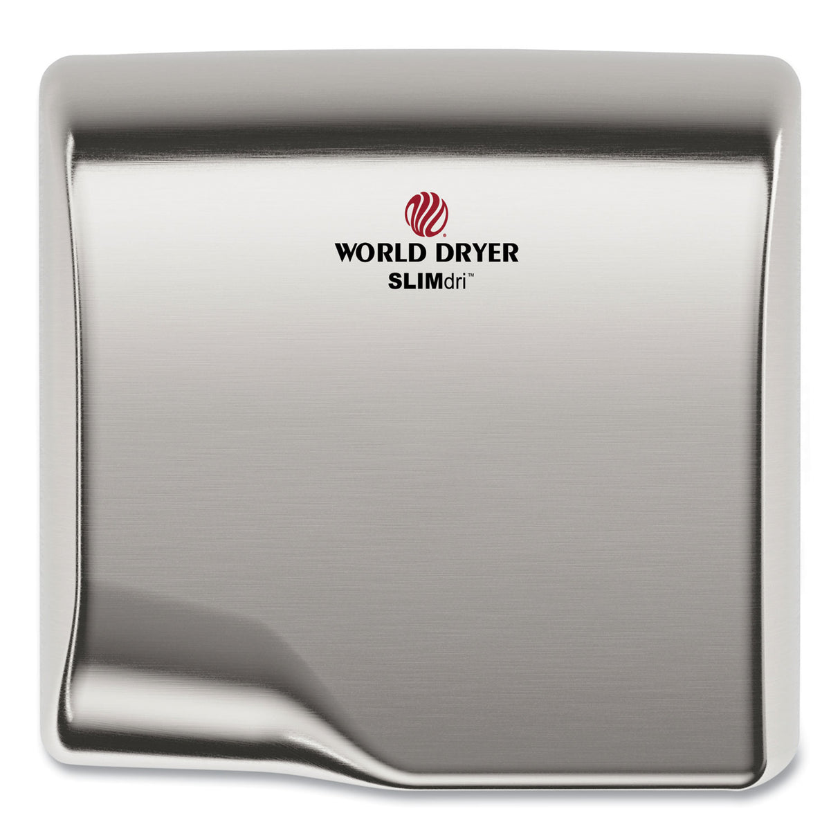 WORLD DRYER SLIMdri Hand Dryer, 110-240 V, 13.87 x 13 x 7, Brushed Stainless Steel (L973A)