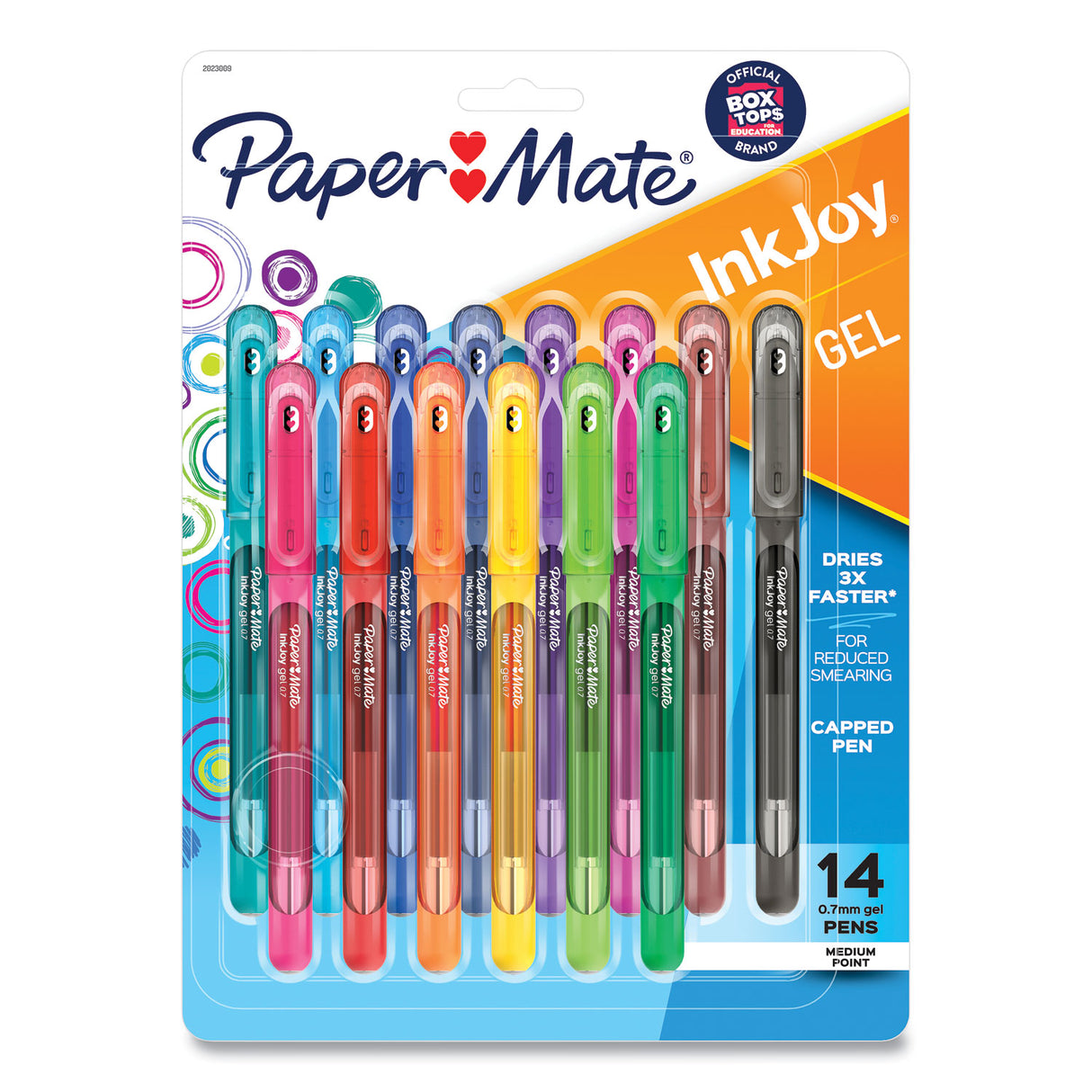 Paper Mate InkJoy Gel Pen, Stick, Medium 0.7 mm, Assorted Ink and Barrel Colors, 14/Pack (2023009)