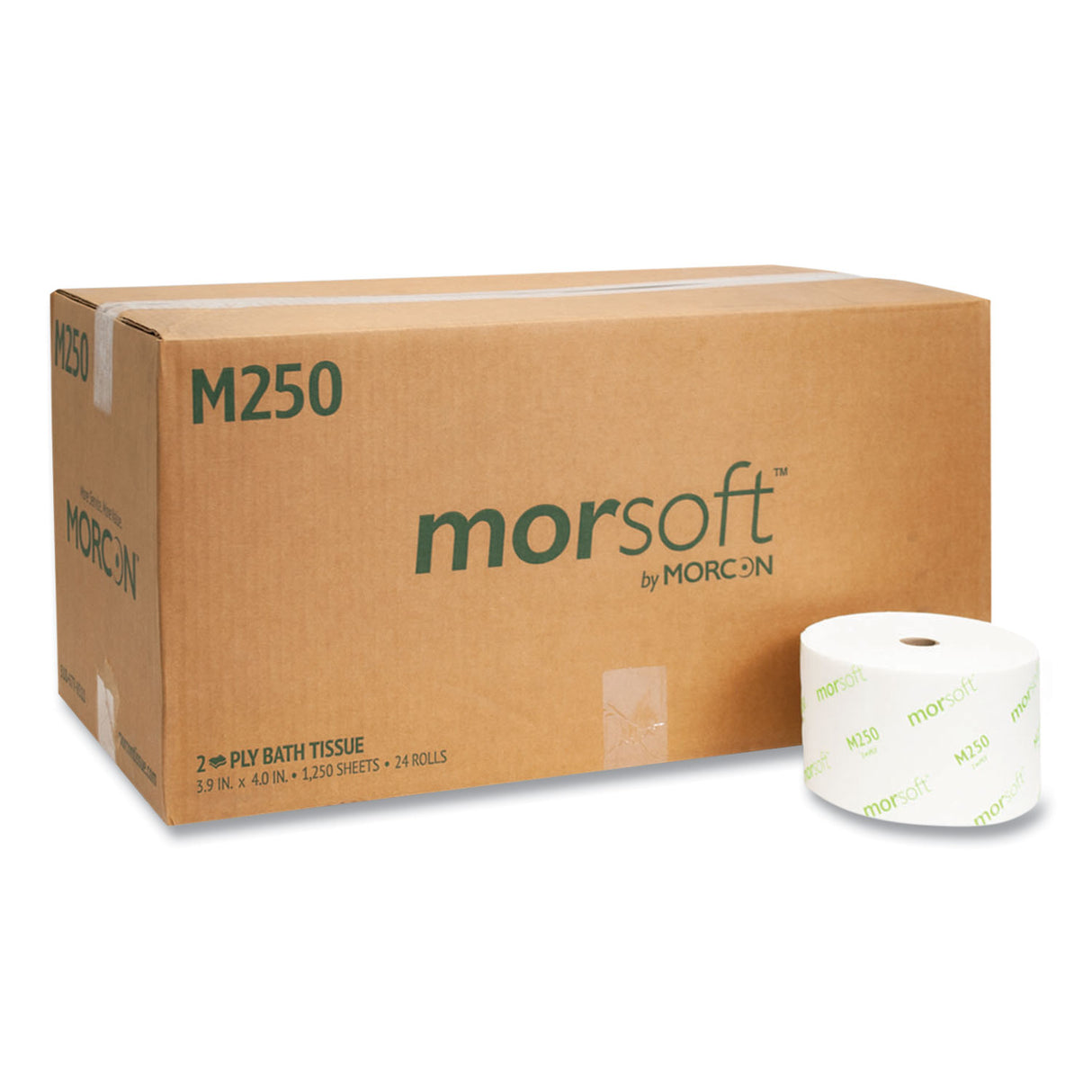 Morsoft® Small Core Toilet Paper, 2-Ply, 1250 Sheets, 24 Rolls (M250)