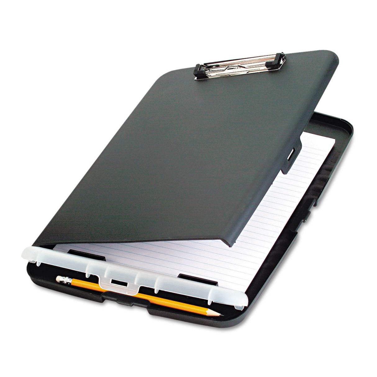 Officemate Low Profile Storage Clipboard, 0.5" Clip Capacity, Holds 8.5 x 11 Sheets, Charcoal (83308)