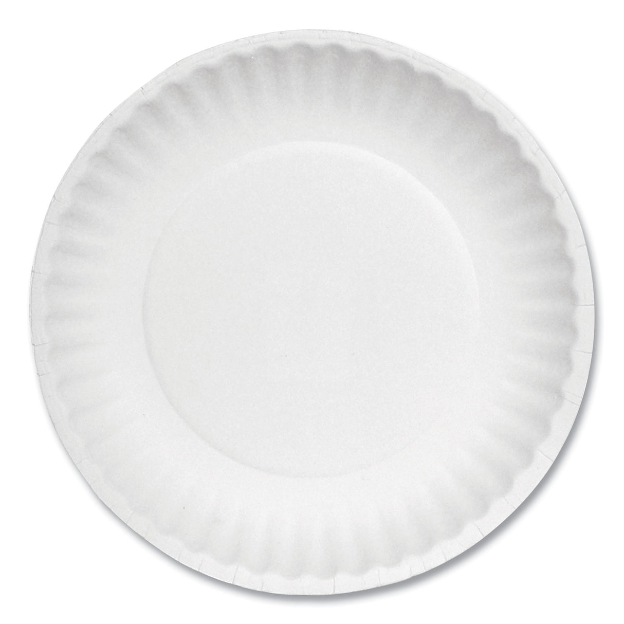 AJM White Paper Plates, 6" dia, 100/Pack, 10 Packs/Carton (PP6GREWH)