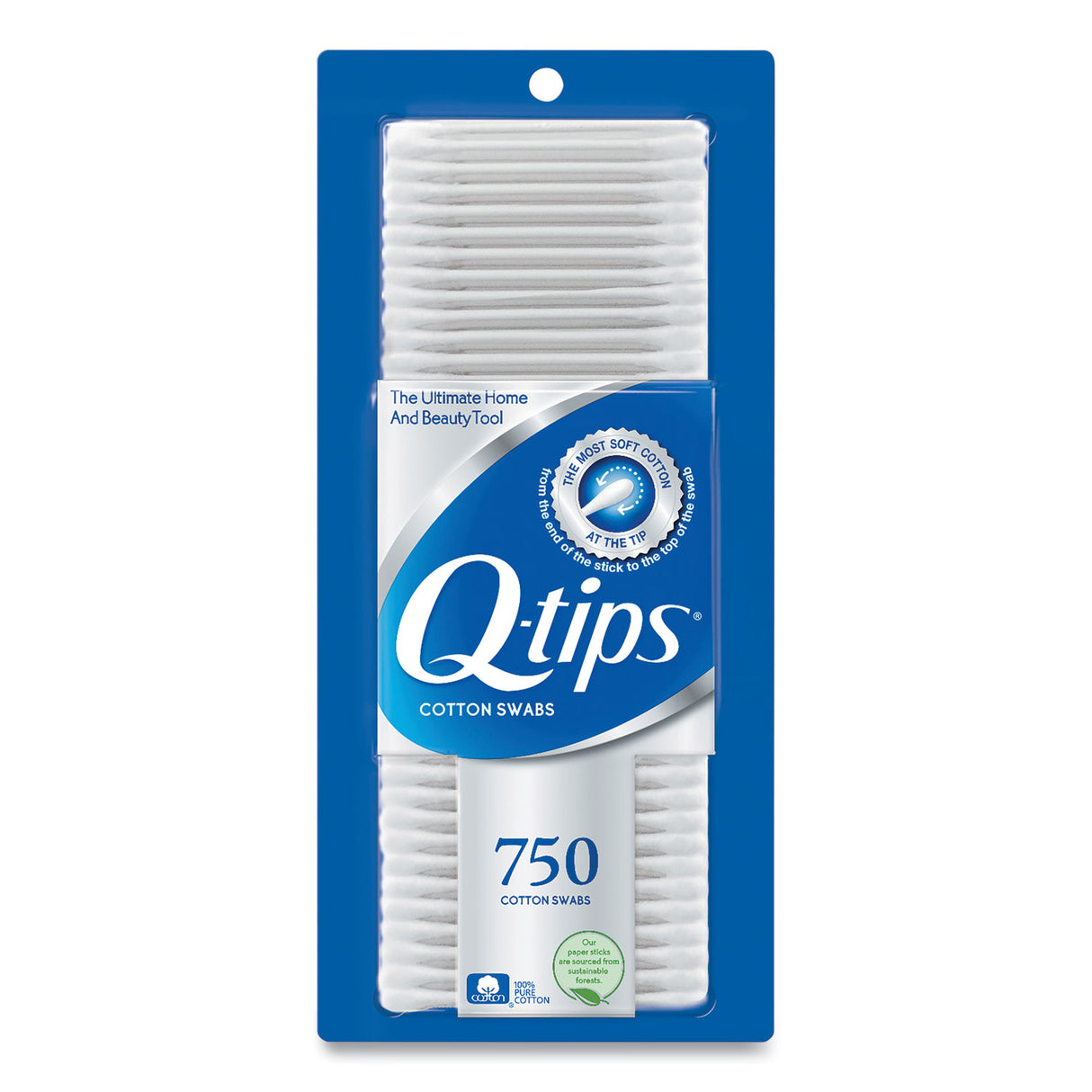 Q-tips Cotton Swabs, 750/Pack, 12/Carton (09824CT)