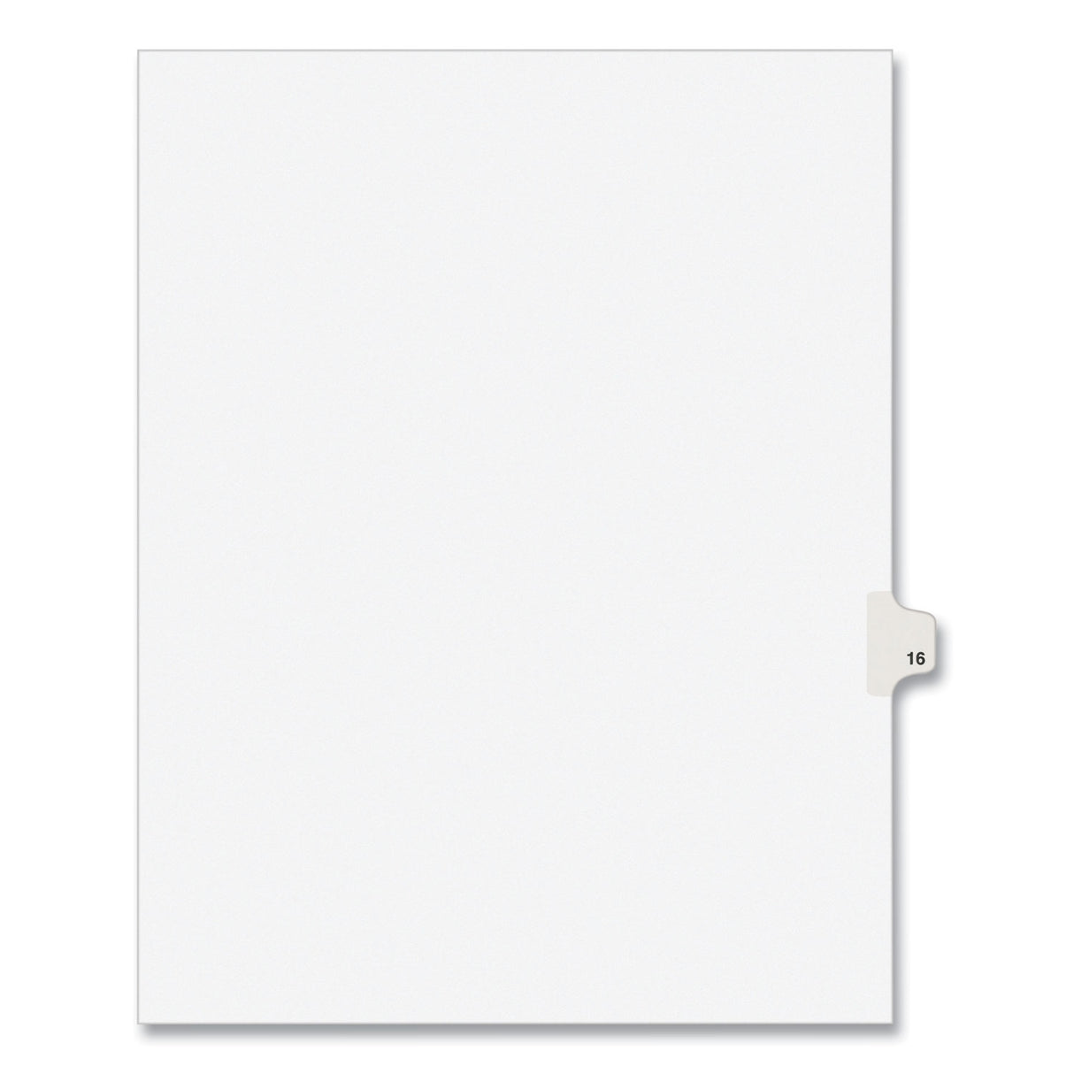Preprinted Legal Exhibit Side Tab Index Dividers, Avery Style, 10-Tab, 16, 11 x 8.5, White, 25/Pack, (1016) (01016)