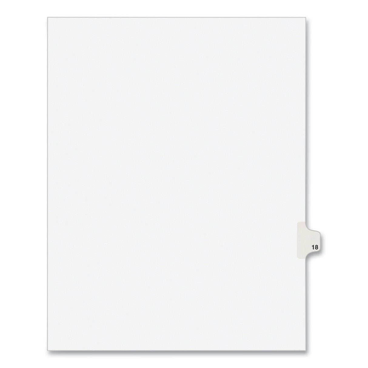 Preprinted Legal Exhibit Side Tab Index Dividers, Avery Style, 10-Tab, 18, 11 x 8.5, White, 25/Pack, (1018) (01018)