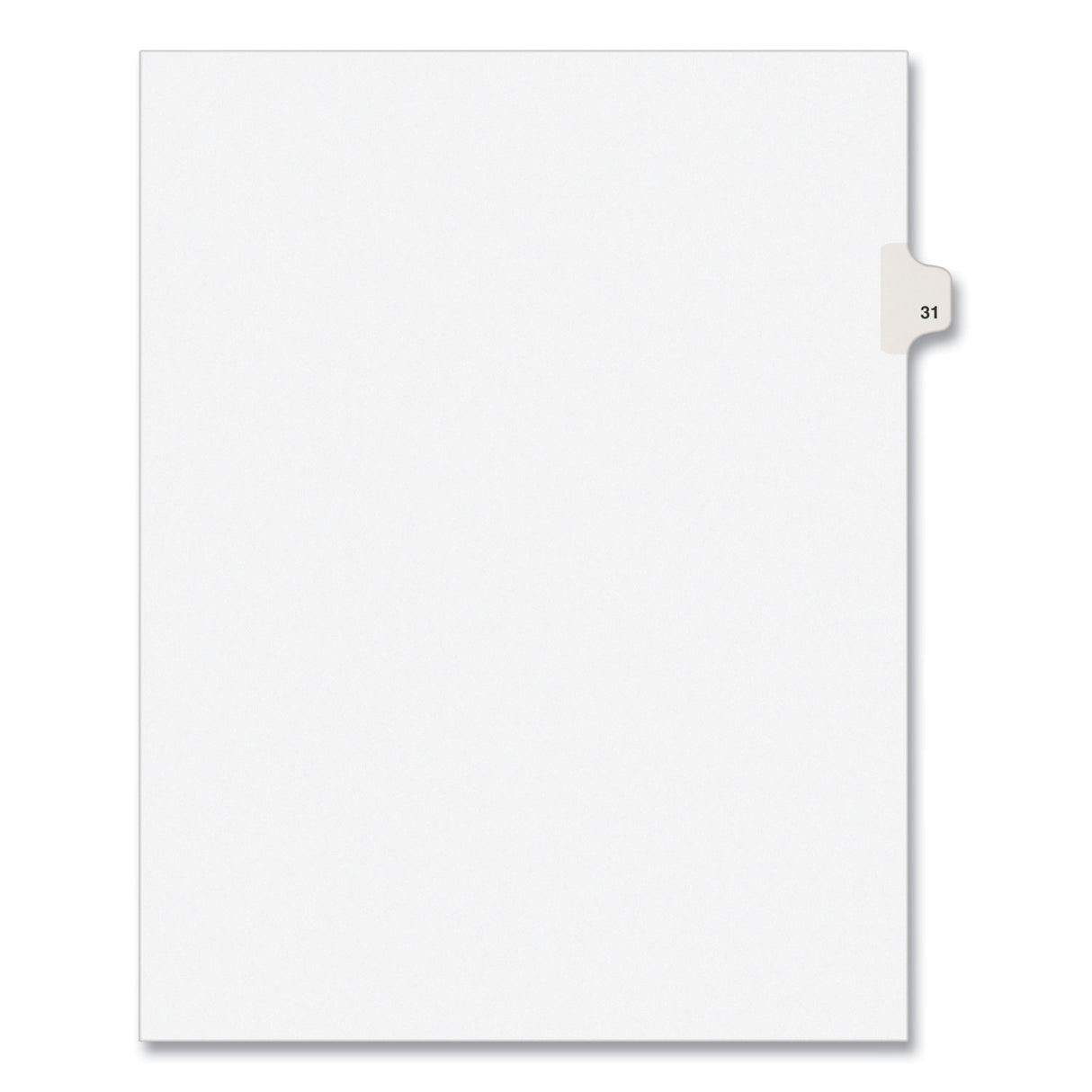 Preprinted Legal Exhibit Side Tab Index Dividers, Avery Style, 10-Tab, 31, 11 x 8.5, White, 25/Pack, (1031) (01031)