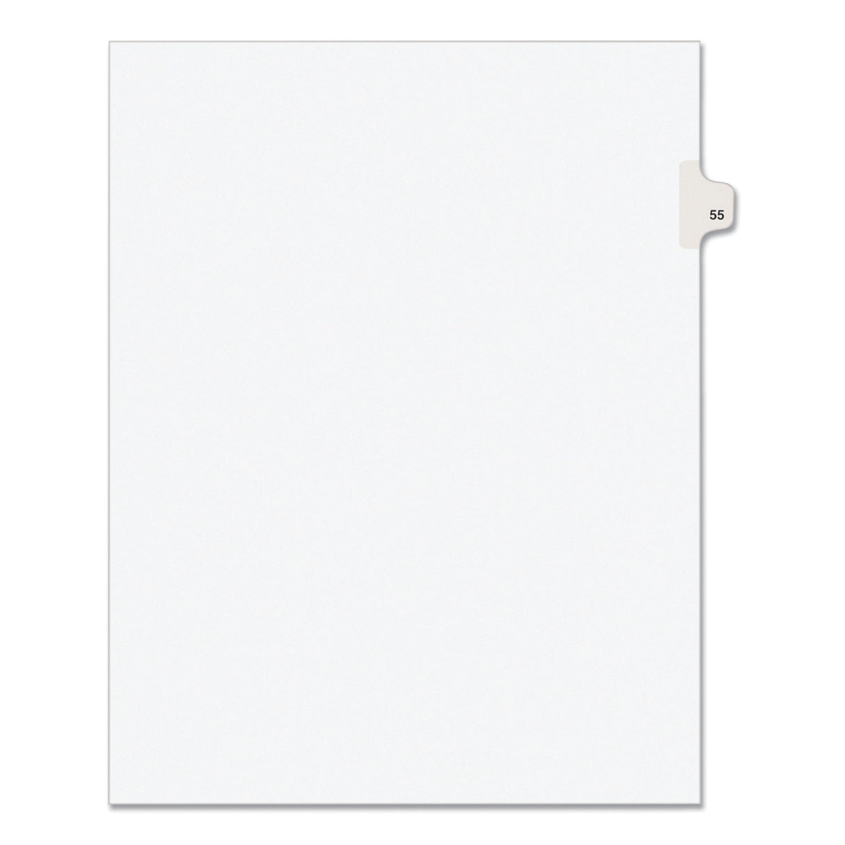 Preprinted Legal Exhibit Side Tab Index Dividers, Avery Style, 10-Tab, 55, 11 x 8.5, White, 25/Pack, (1055) (01055)