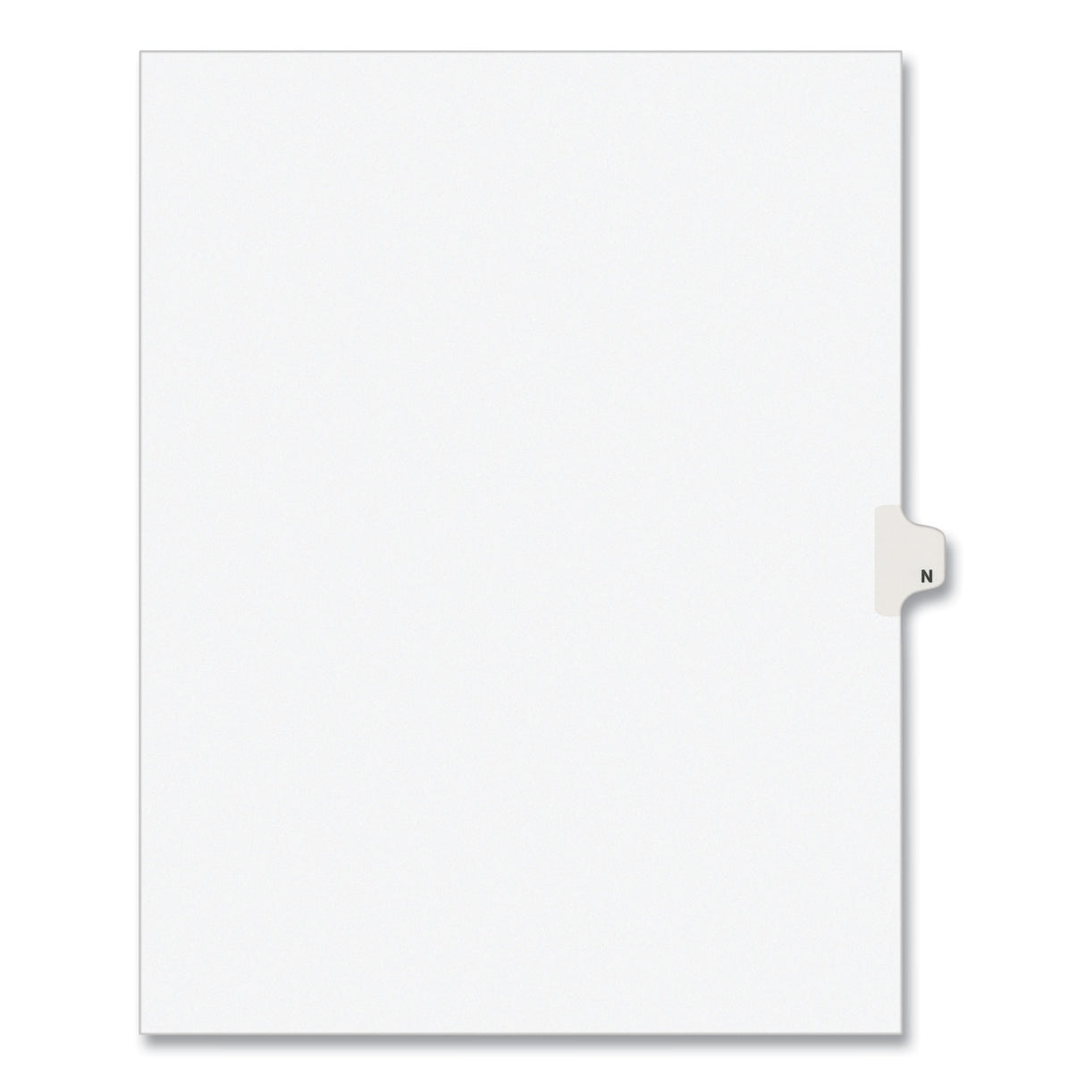 Preprinted Legal Exhibit Side Tab Index Dividers, Avery Style, 26-Tab, N, 11 x 8.5, White, 25/Pack, (1414) (01414)