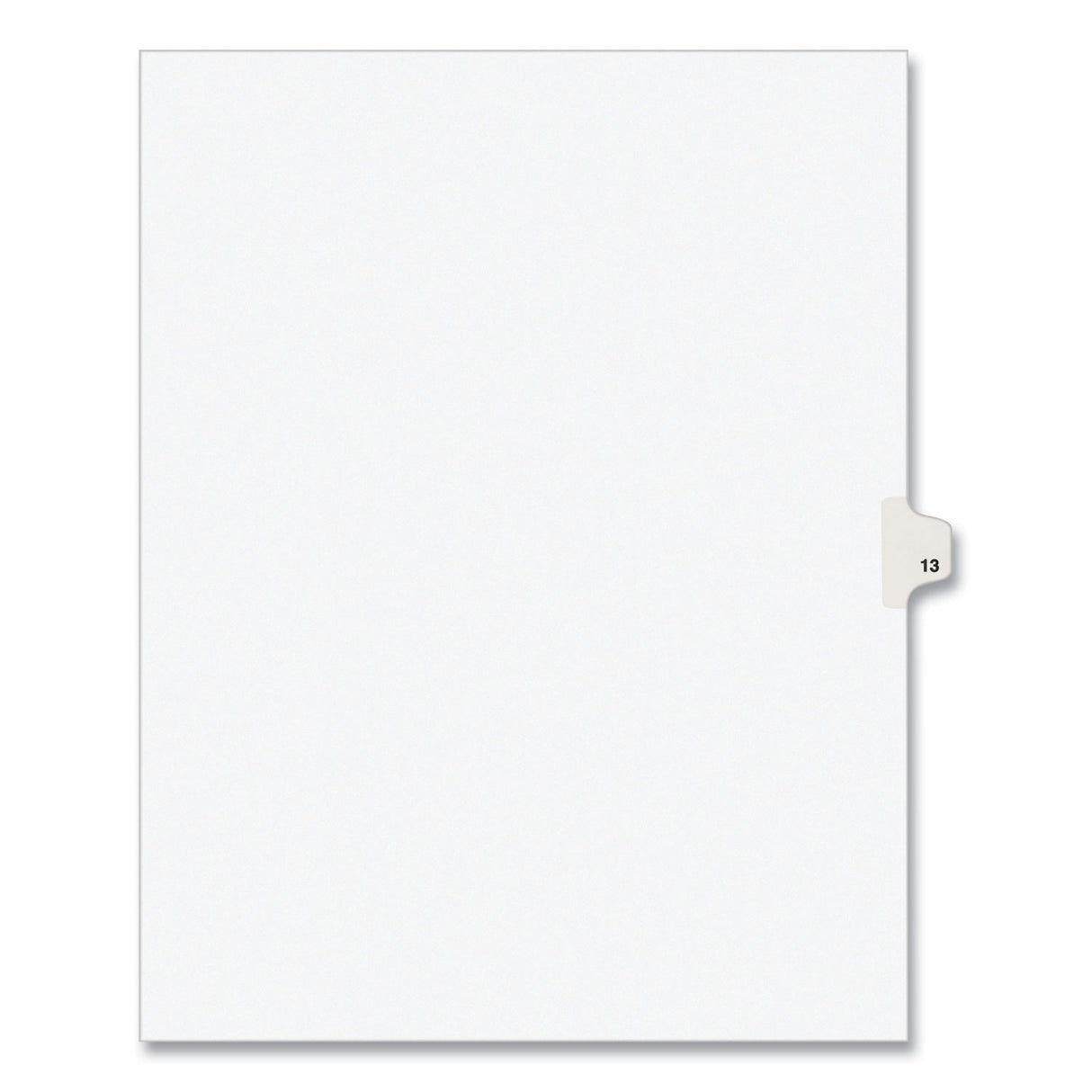Preprinted Legal Exhibit Side Tab Index Dividers, Avery Style, 10-Tab, 13, 11 x 8.5, White, 25/Pack (11923)