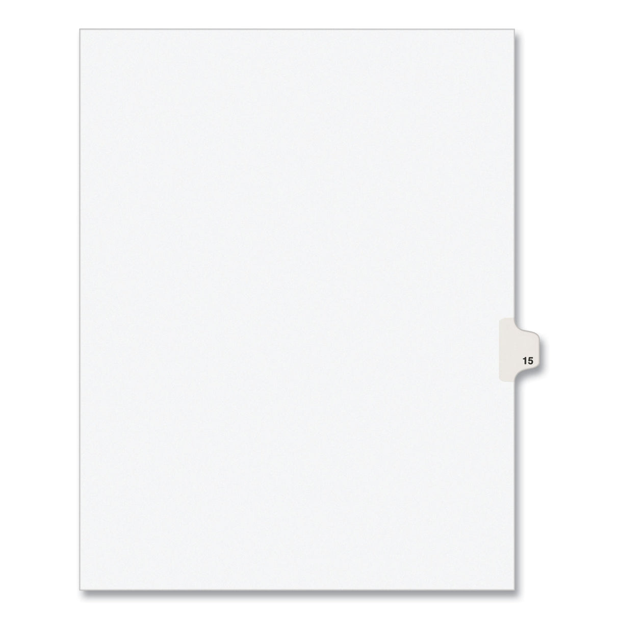 Preprinted Legal Exhibit Side Tab Index Dividers, Avery Style, 10-Tab, 15, 11 x 8.5, White, 25/Pack (11925)