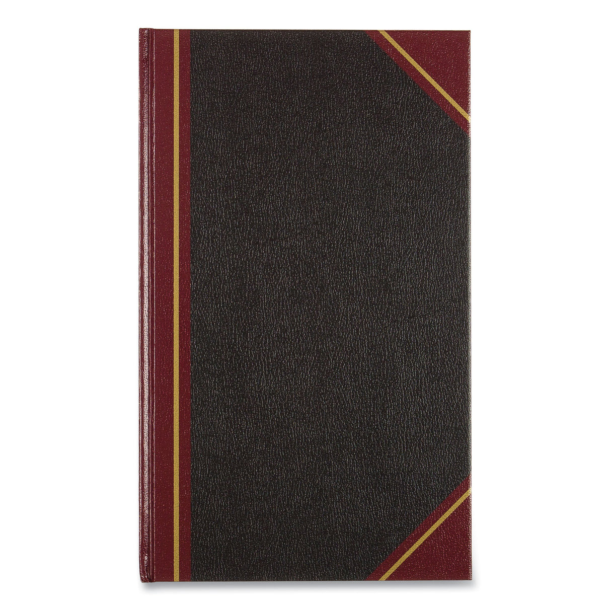 National Paper Texthide Record Book, 1-Subject, Medium/College Rule, Black/Burgundy Cover, (500) 14 x 8.5 Sheets (57151)