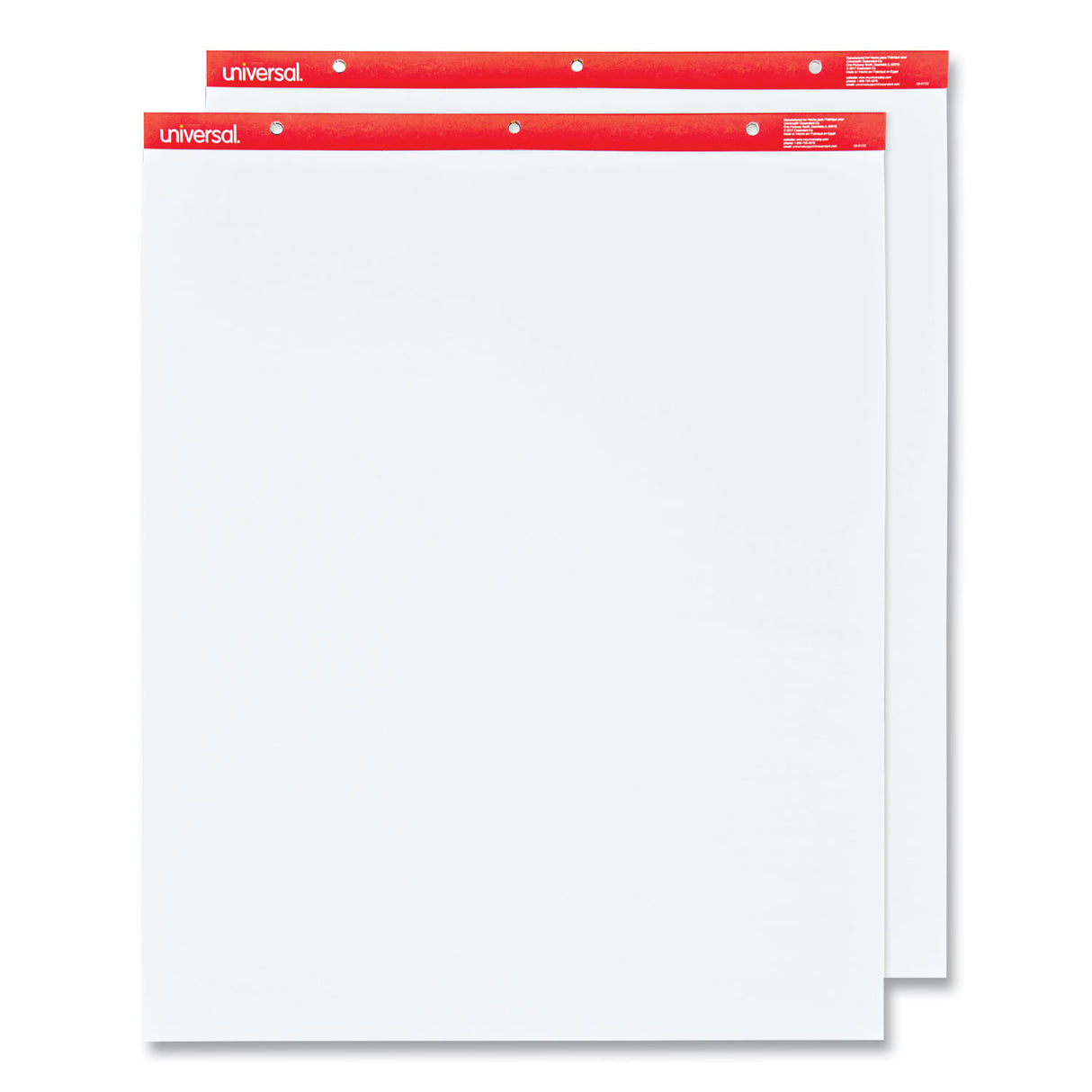 Universal Easel Pads/Flip Charts, Unruled, 27 x 34, White, 50 Sheets, 2/Carton (UNV35600)