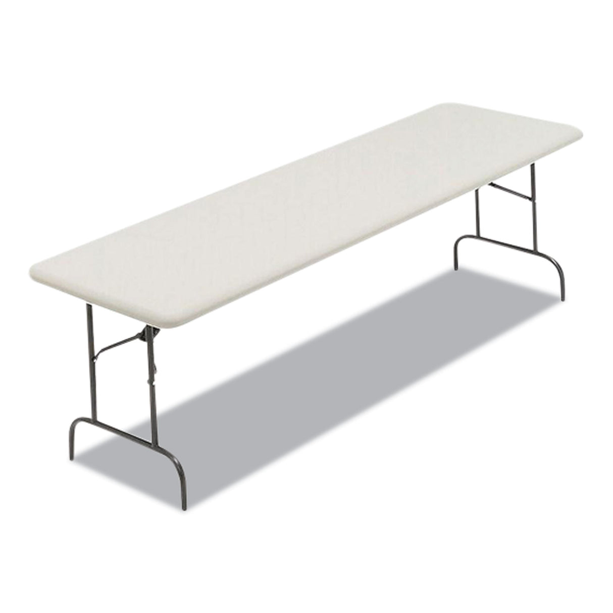Iceberg IndestrucTables Too 600 Series Folding Table, Rectangular, 96" x 30" x 29", Platinum (65333)