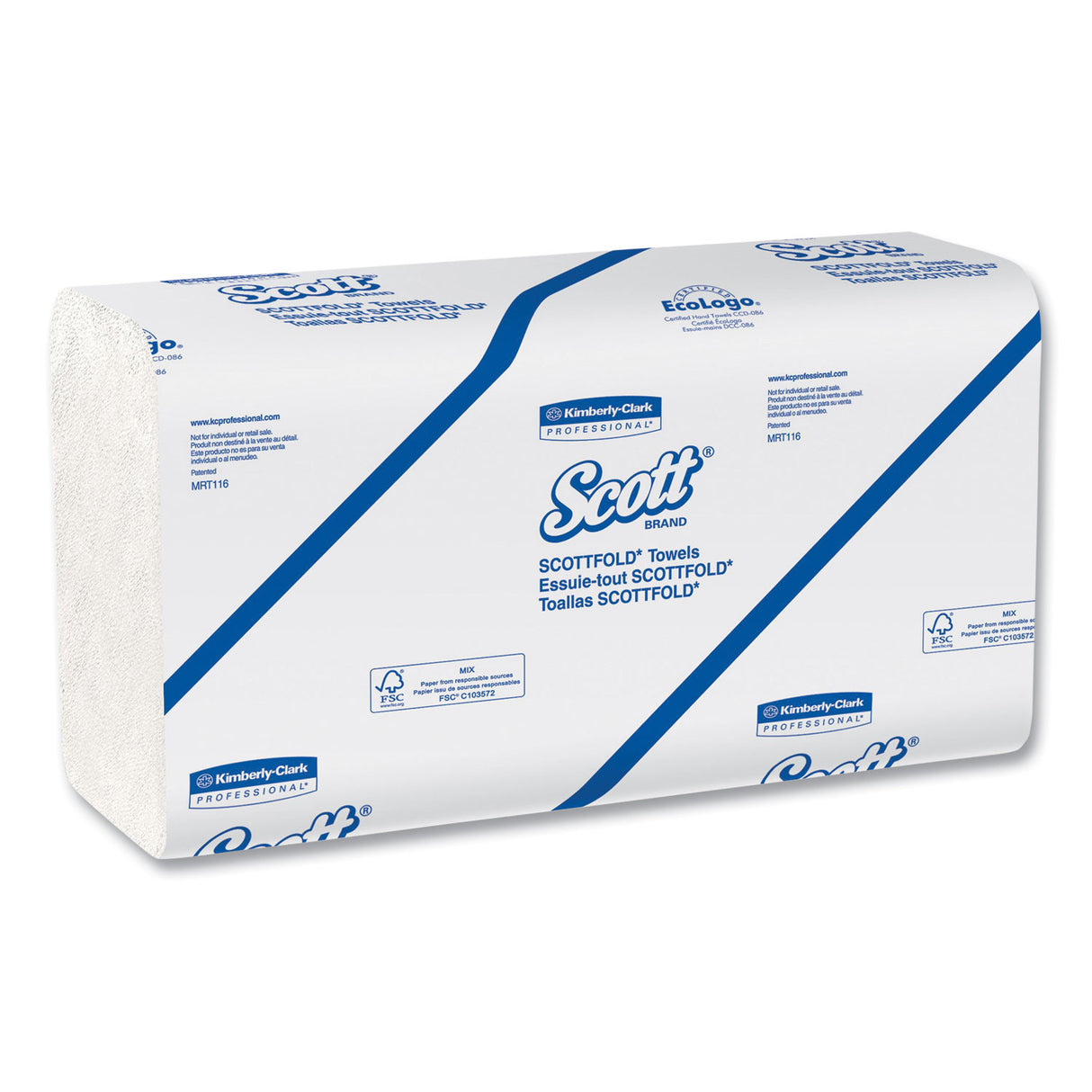Scott Essential Low Wet Strength Multi-Fold Towels, 1-Ply, 9.4 x 12.4, White, 175/Pack, 25 Packs/Carton (45957)