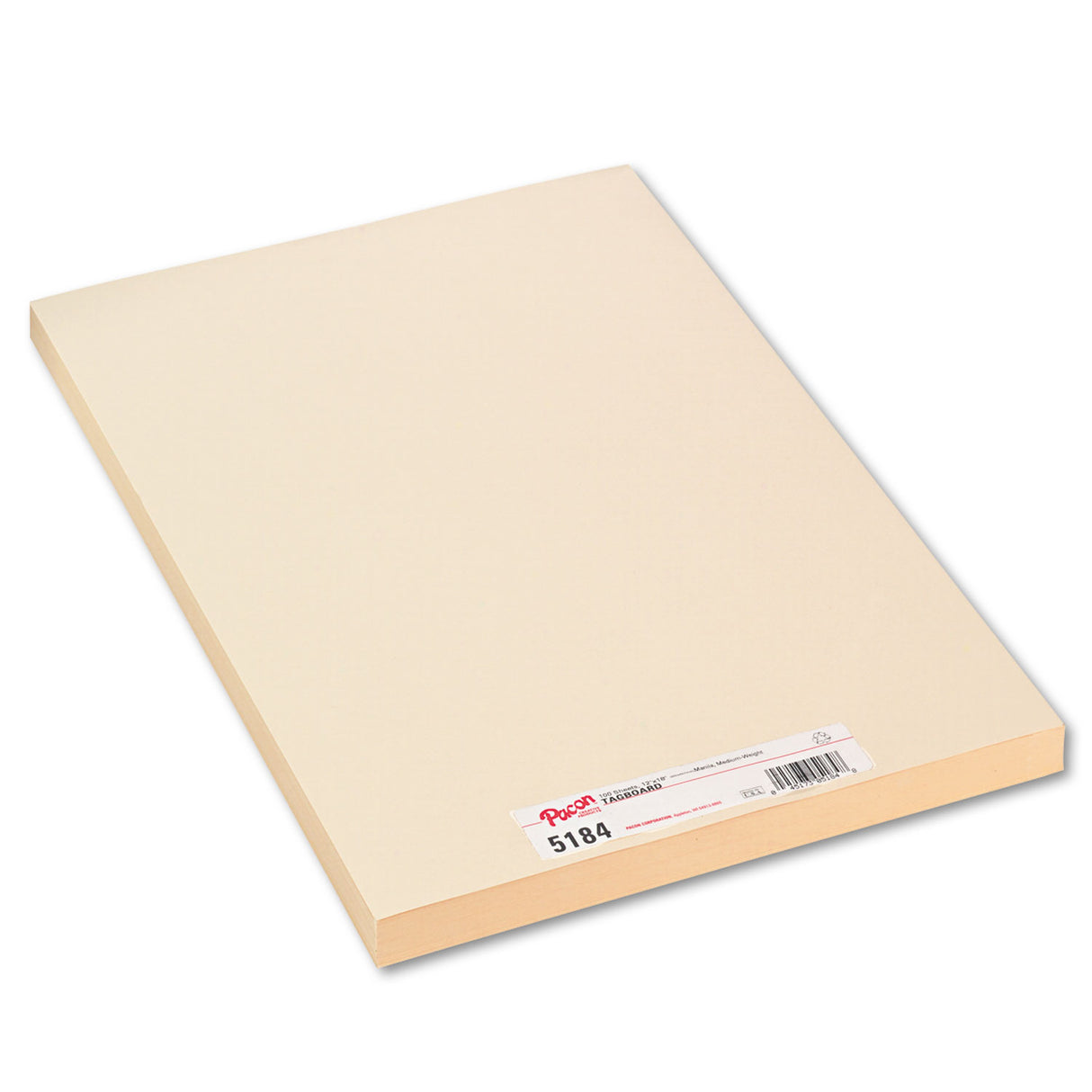 Pacon Medium Weight Tagboard, 12 x 18, Manila, 100/Pack (5184)