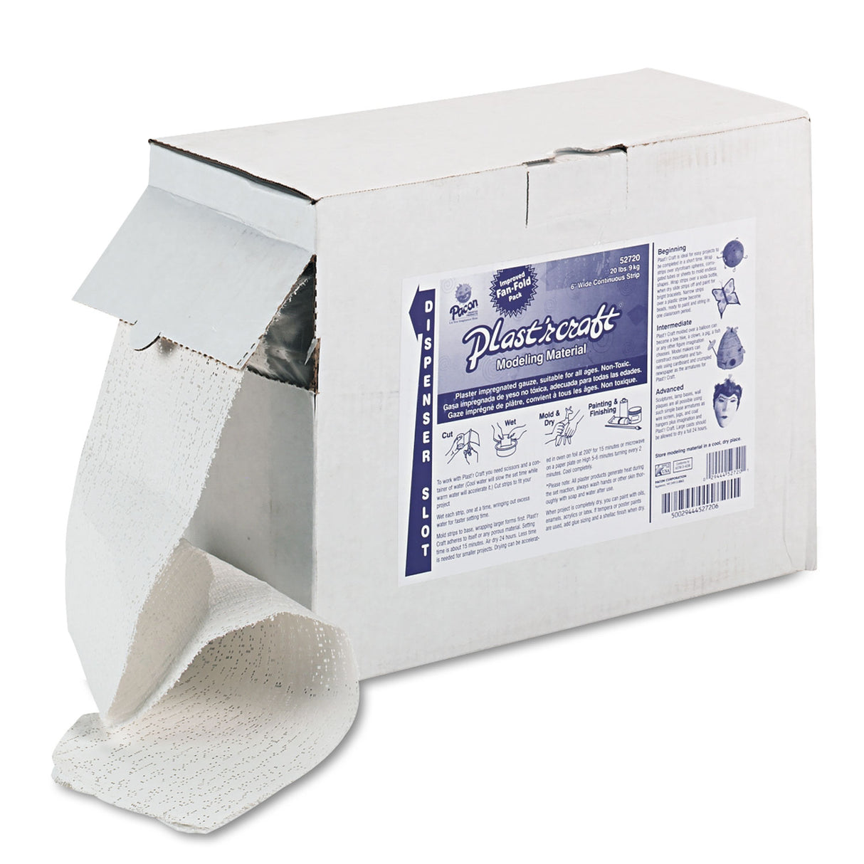Pacon Plast'r Craft, White, 20 lbs (52720)