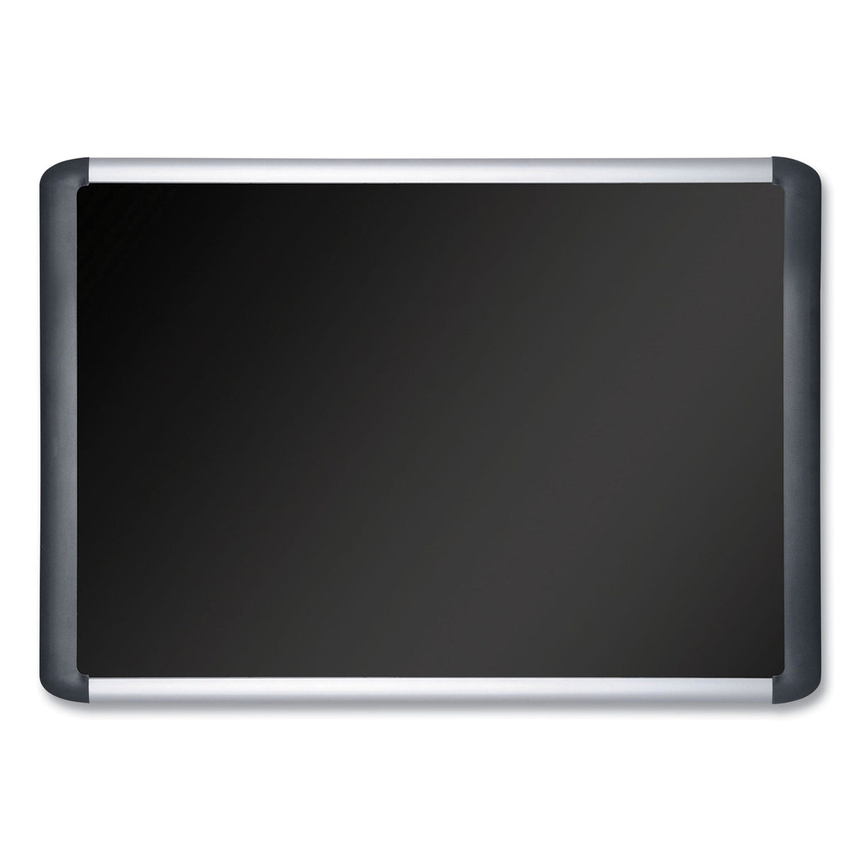 MasterVision Soft-touch Bulletin Board, 72 x 48, Black Fabric Surface, Aluminum/Black Aluminum Frame (MVI270301)