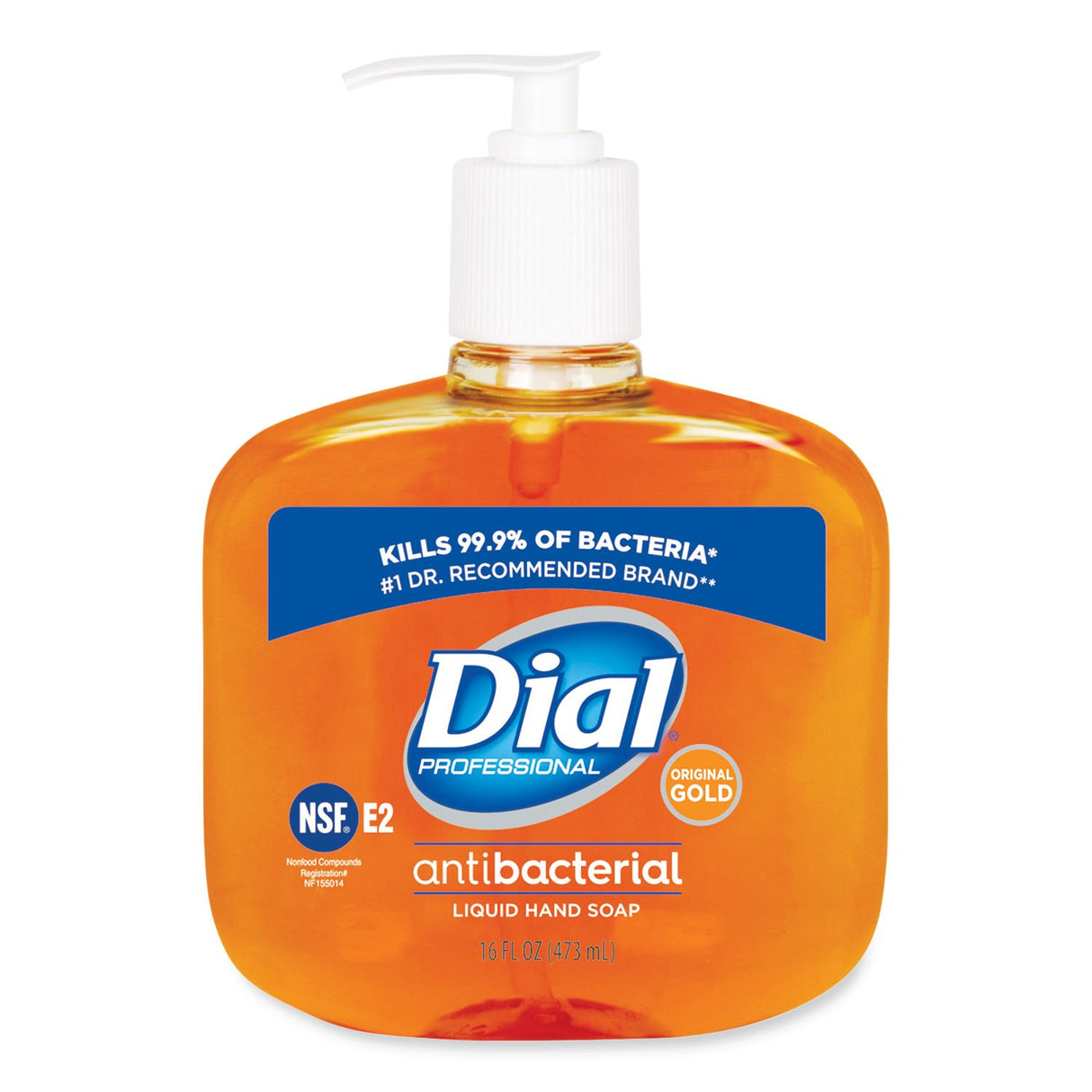 Dial Gold Antibacterial Liquid Hand Soap, Floral Scent, 16 oz, 12/Carton (80790CT)