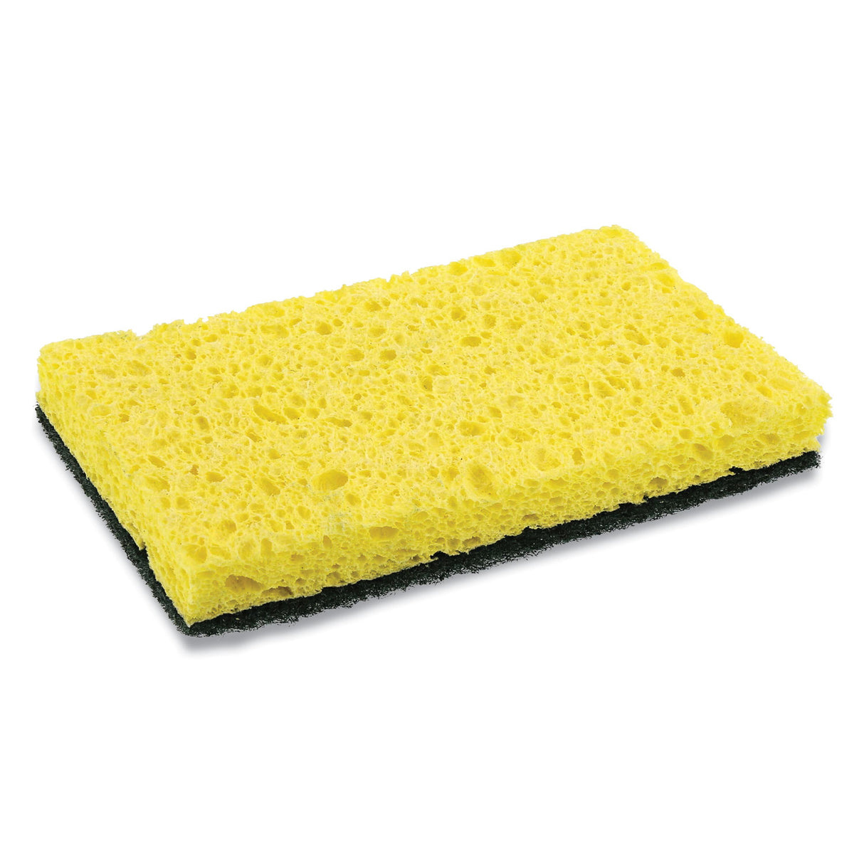 AmerCareRoyal Heavy-Duty Scrubbing Sponge, 3.5 x 6, 0.85" Thick, Yellow/Green, 20/Carton (S740C20)