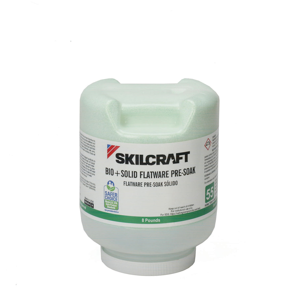 AbilityOne 7930016949778, SKILCRAFT Bio+ Flatware Pre-soak, 8 lb Bottle, 2/Carton