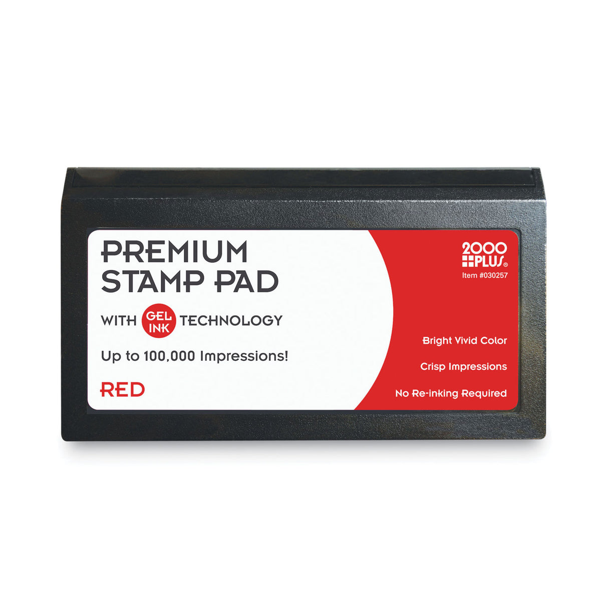 COSCO Microgel Stamp Pad for 2000 PLUS, 6.17" x 3.13", Red (030257)
