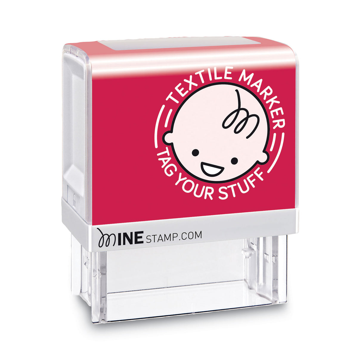 COSCO MINE Textile Stamp, 1.5" x 1.5", Black (039605)